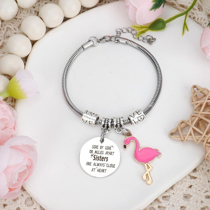EGHTvmok Sister Birthday Gifts Christmas Mothers Day Sisters Graduation Valentines Bracelet Sunflower,Butterfly,Elephant - Image 3